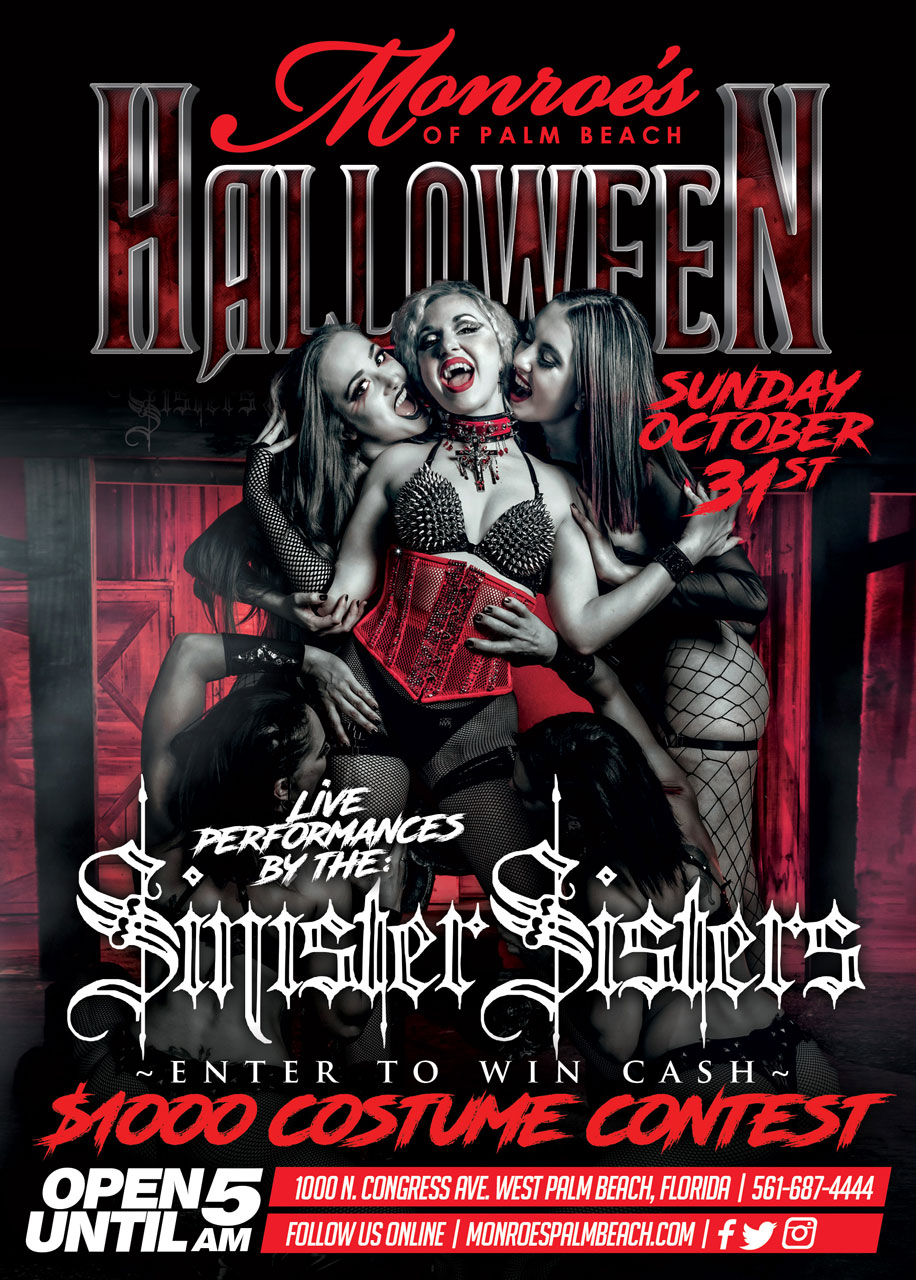 Halloween Party with the Sinister Sister's LIVE at Monroe's