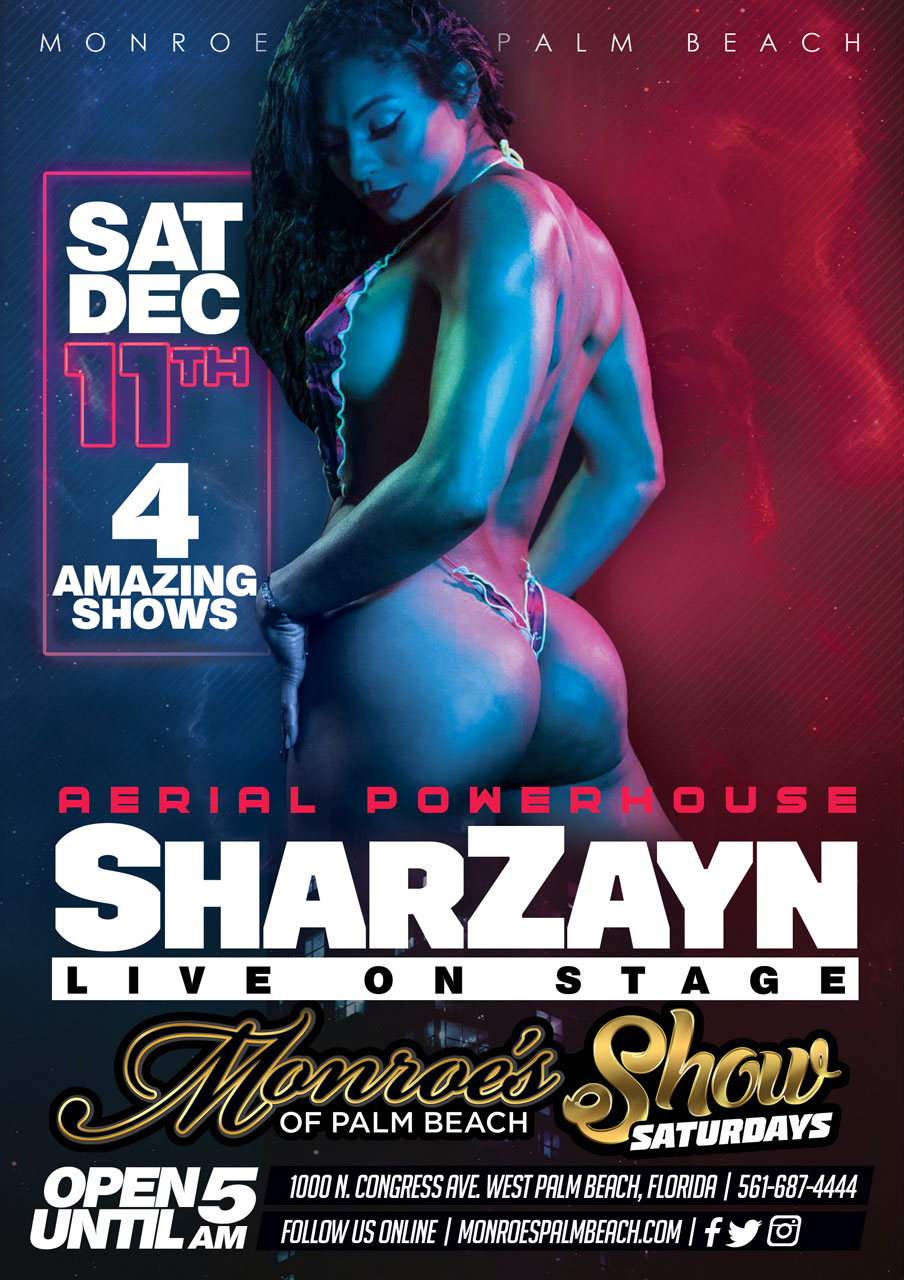 SharZayn Aerial Powerhouse LIVE ON STAGE at Monroe's Palm Beach