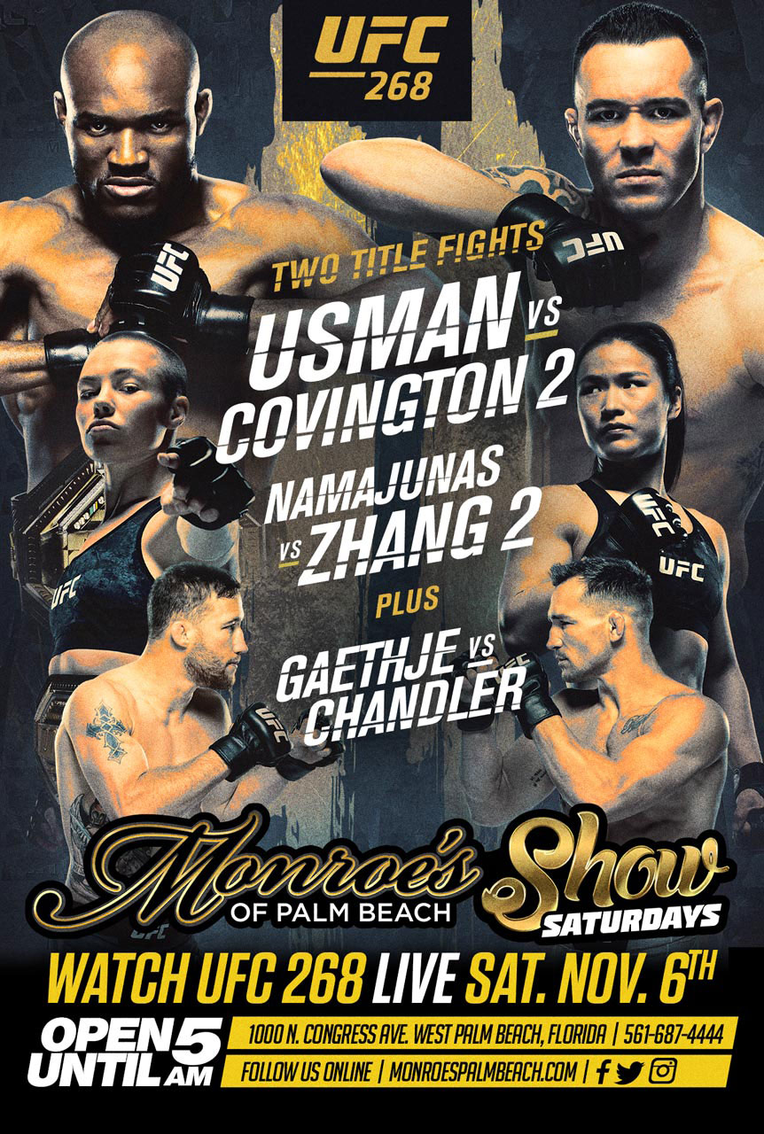 UFC 268 Usman vs Covington 2 LIVE PPV at Monroes West Palm Beach