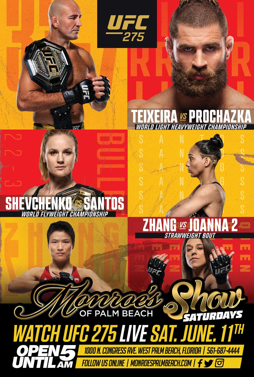 UFC 275 Teixeira vs. Prochazka LIVE PPV - Monroe's Palm Beach June 11th