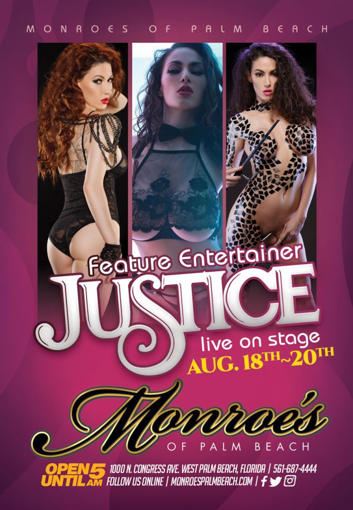 Justice The Entertainer LIVE at Monroe's Palm Beach Aug. 18020