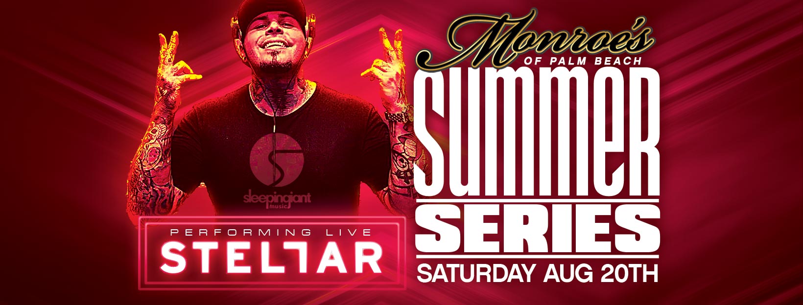 DJ Stellar Performing LIVE at Monroe's Palm Beach Summer Series