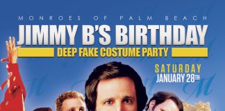 Jimmy B's Will Ferrel Deep Fake Costume Party Jan28th at Monroe's Palm Beach