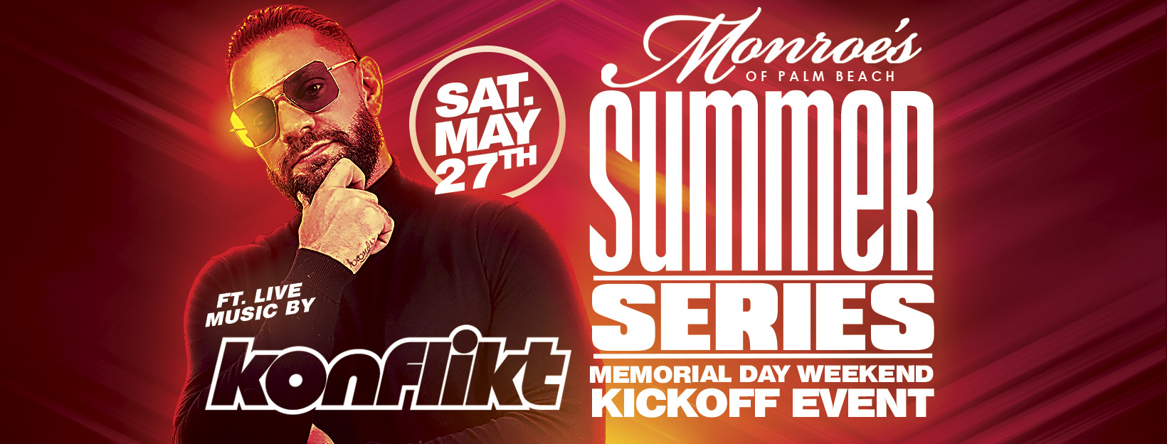 Monroe's Summer Series Music Artist Event May 27th Featuring DJ Konflikt