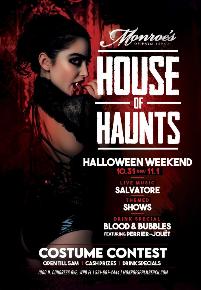 Monroe's House of Haunts Halloween Party in West Palm Beach Friday Oct 31st ft DJ Salvatore