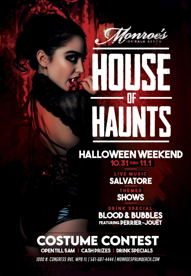 Monroe's House of Haunts Halloween Party in West Palm Beach Friday Oct 31st ft DJ Salvatore