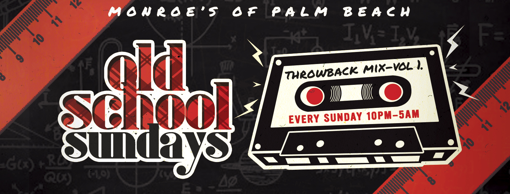 Old School Sundays at Monroe's Palm Beach - Throwback Music Themed Shows and classic drink specials EVERY SUNDAY