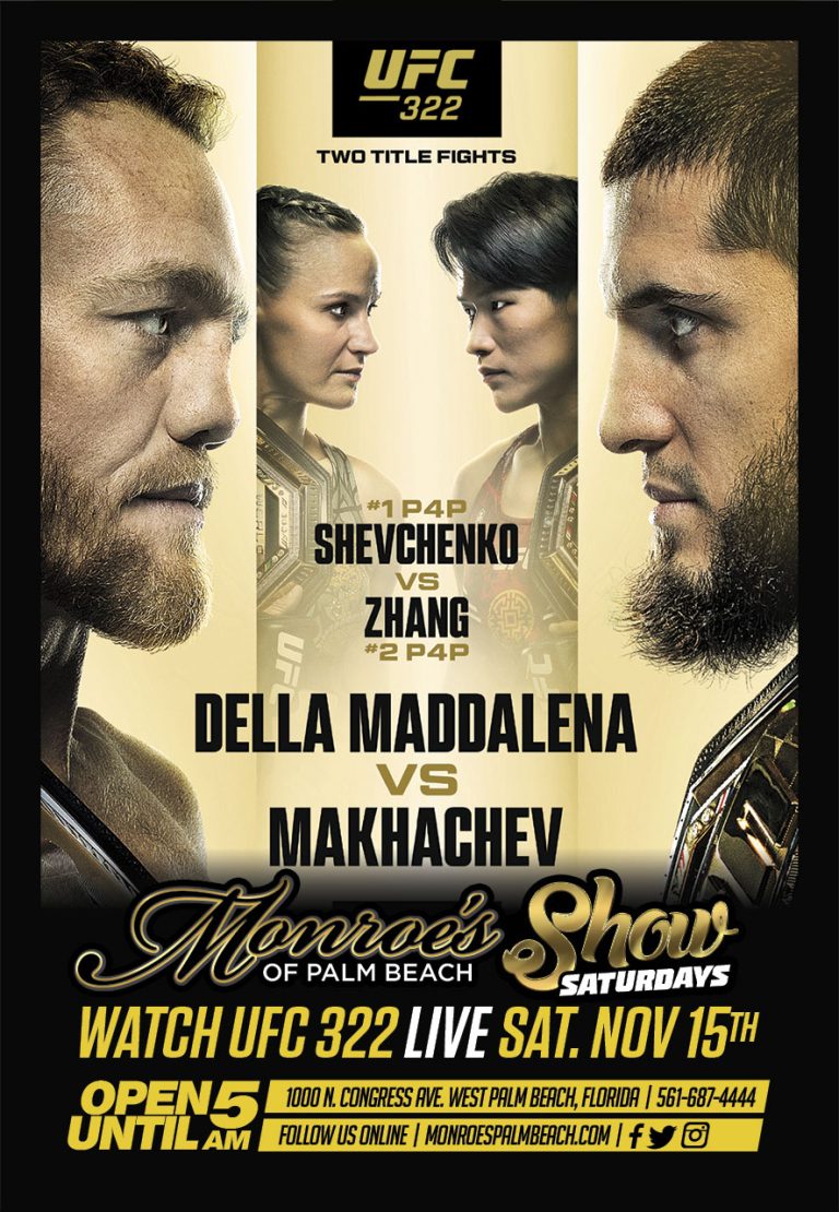 UFC 322 Live Watch Party at MOnroes Palm Beach