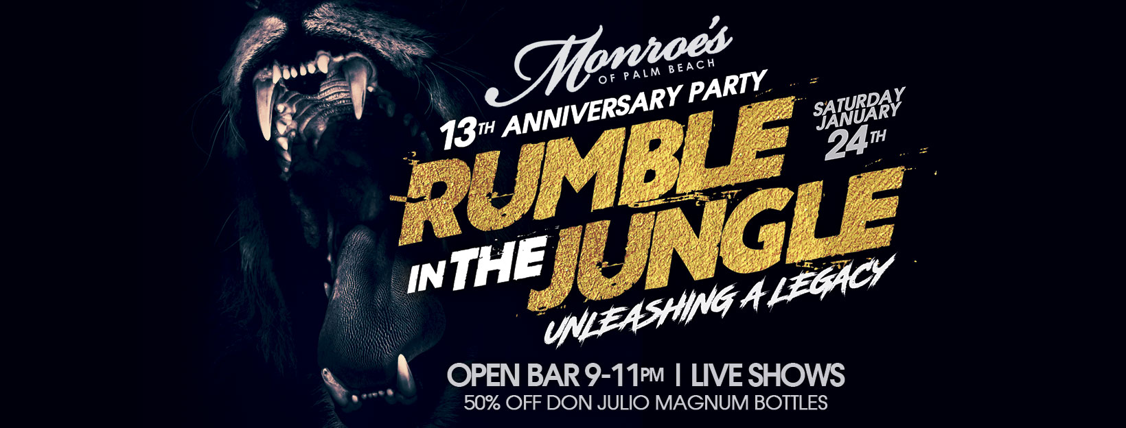 Monroes 13th Anniversary Party - Saturday January 24th 2026, OPEN BAR TILL 11pm