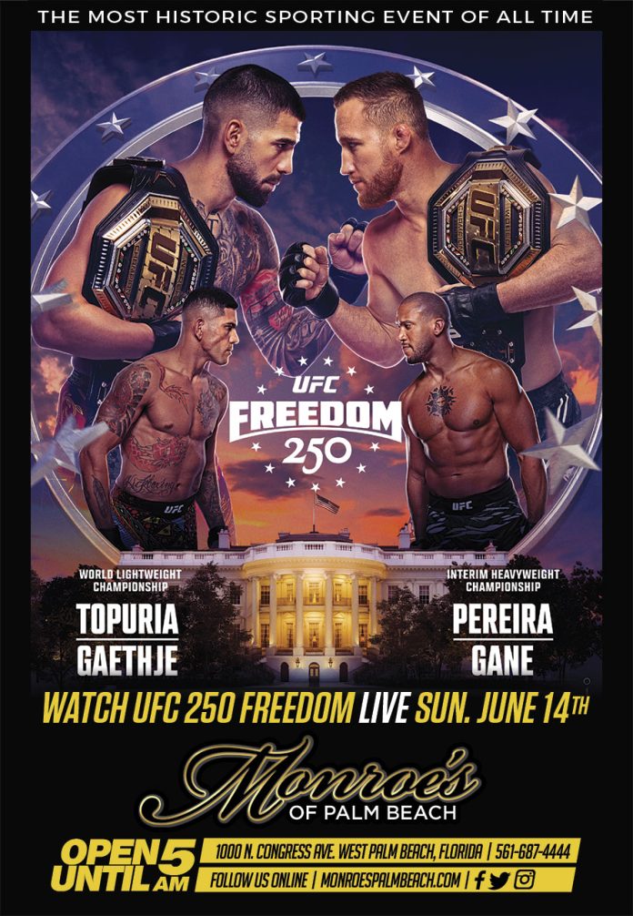 UFC freedom 250 Live Watch Party at Monroes Palm Beach