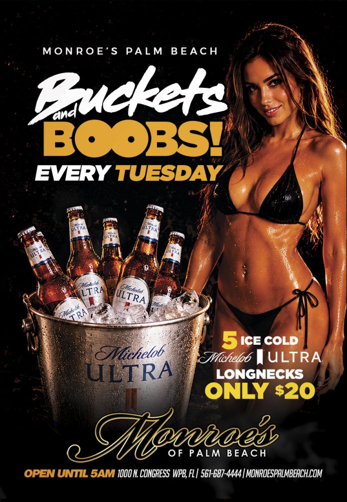 monroes buckets and boobs $20 beer buckets